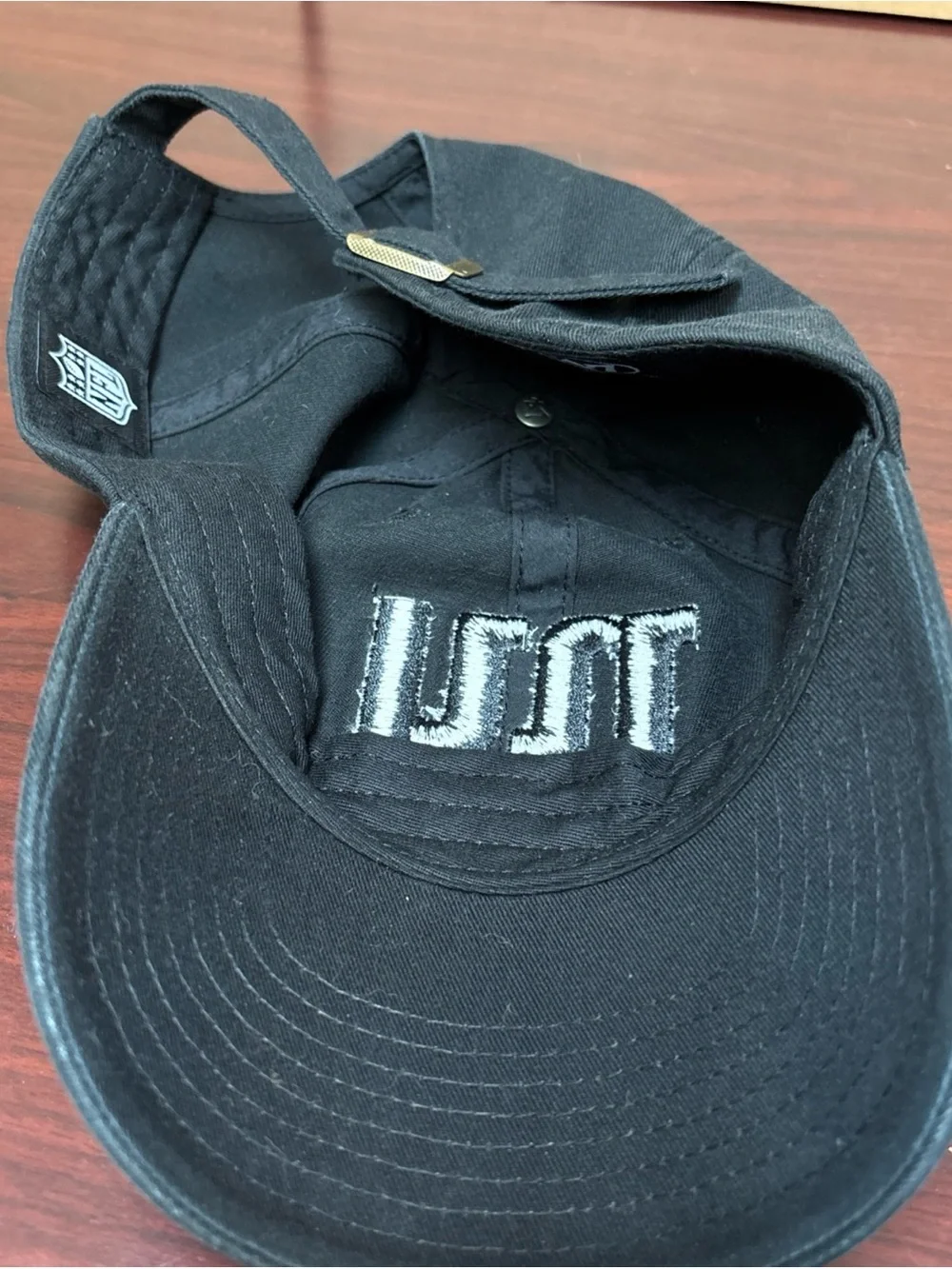 New York Giants 47 Brand Clean Up NFL Adjustable Dad Hat Baseball Cap ALL Black - Picture 5 of 7